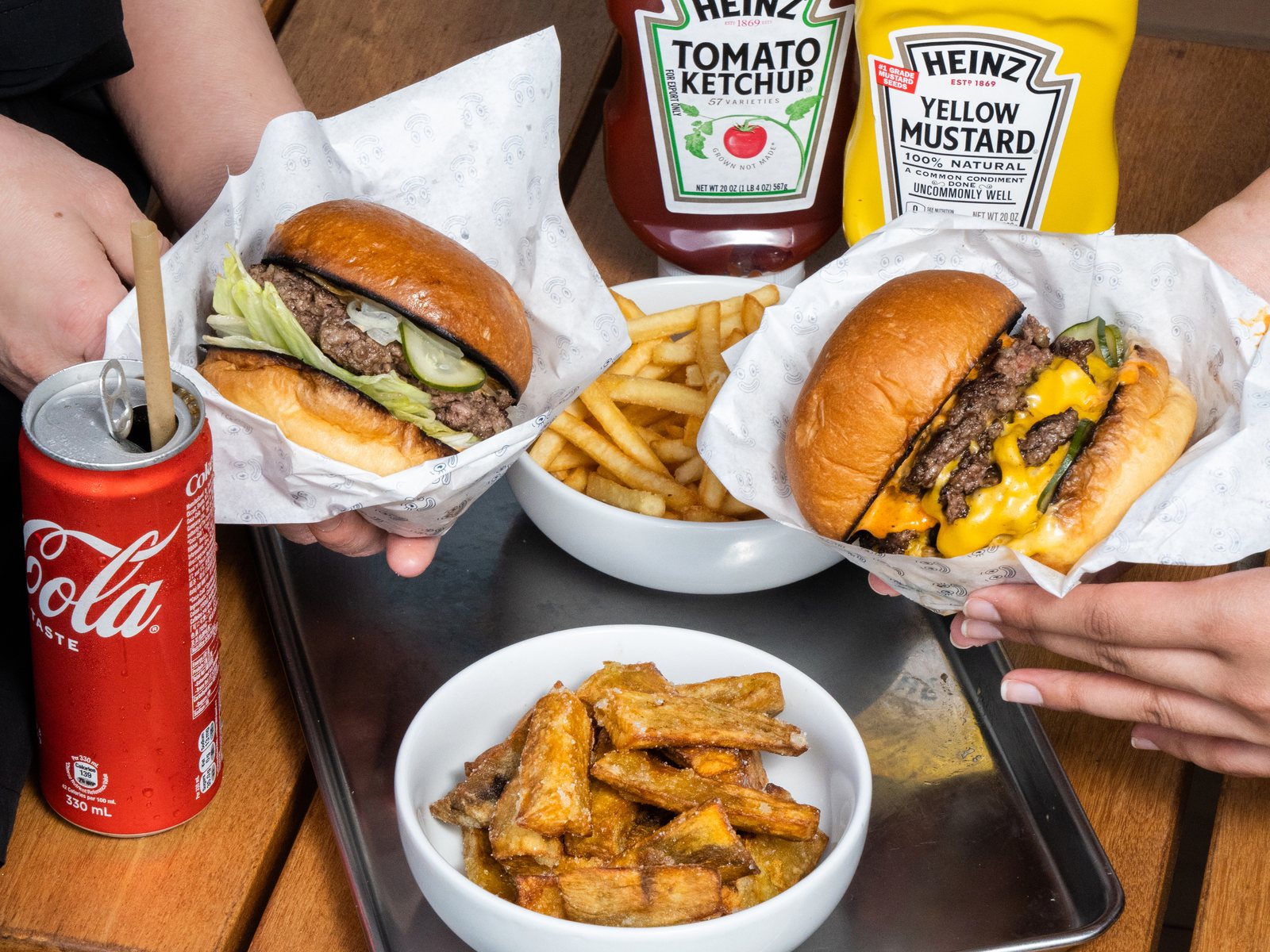 Honbo Wan Chai burgers and fries